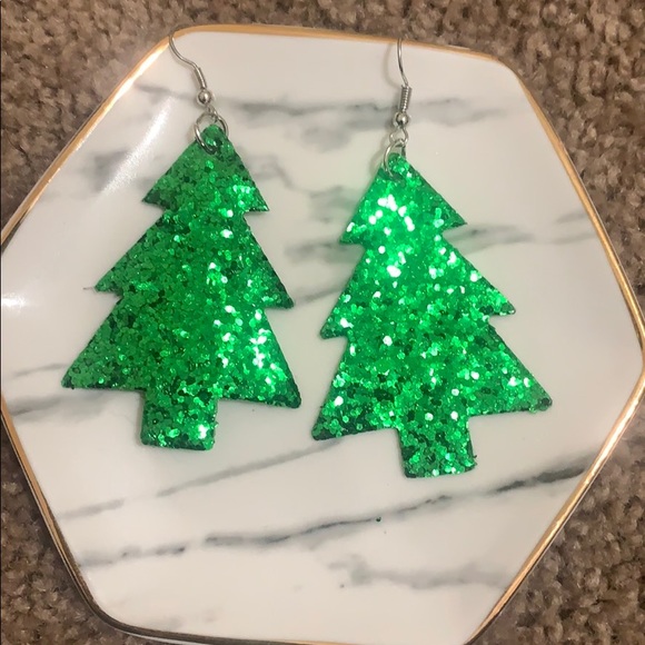 Sparkle Christmas Tree Earrings - Picture 3 of 3